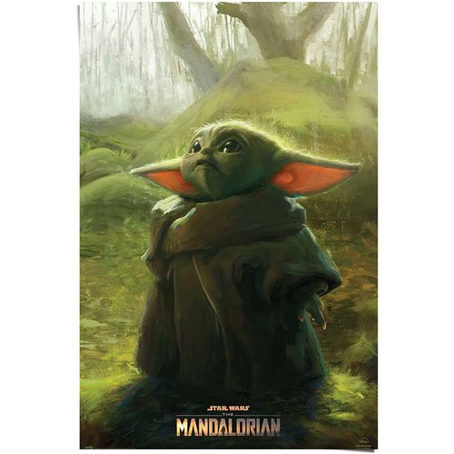 Poster REINDERS "Baby Yoda Grogu", grün (farbe bild(er): grün), B:61cm H:91,5cm T:0,1cm, Papier, Bilder, Poster