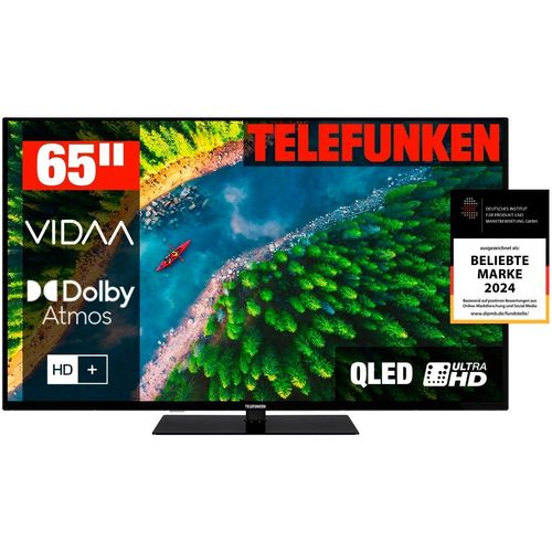 TELEFUNKEN QLED-Fernseher "D65Q850M8CWI", E (A-G), schwarz, 65, Fernseher