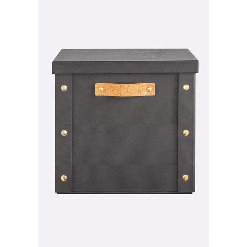 Aufbewahrungsbox HEINE HOME, schwarz, B:30cm H:28cm T:30cm, Papier, Kunststoff, Polyester, Aufbewahrungsboxen