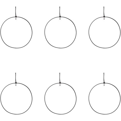 Dekohänger CREATIV DECO, schwarz, Ø:30,00cm, Metall, Dekohänger, Metallring mit hochwertigem Lederband