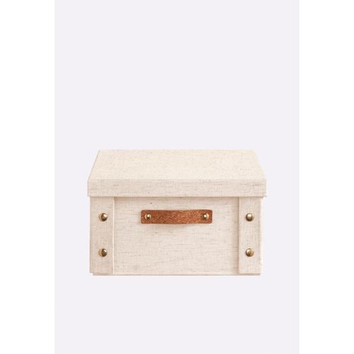 Aufbewahrungsbox HEINE HOME, beige (sand), B:26,5cm H:14,5cm T:31,5cm, Papier, Kunststoff, Polyester, Aufbewahrungsboxen