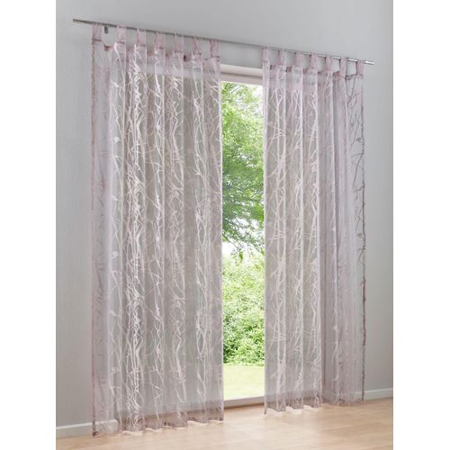 Gardine HEINE HOME Gr. 3, lila (mauve), 225cm, Schlaufenaufhängung, Schlaufen, 140cm, Polyester, Viskose, Gardinen