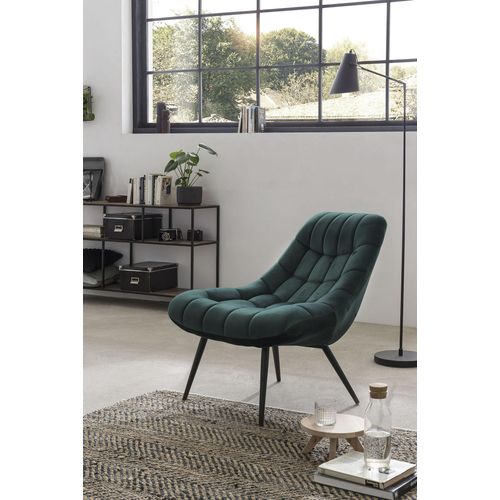 Relaxsessel SALESFEVER, grün (grün, schwarz), B:76cm H:85cm T:85,6cm, Sessel, mit XXL-Steppung, mit schwarzen oder naturfarbenen Beinen