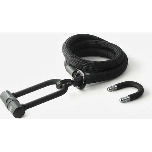 tex-lock eyelet Textilschloss mit Ösen inkl. U/X Bundle Bügelschloss onyx black 160 cm
