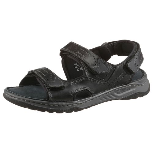 Trekkingsandale MUSTANG SHOES, Herren, Gr. 46, schwarz, Leder, casual, Schuhe, Sommerschuh, Klettschuh mit weicher Innensohle