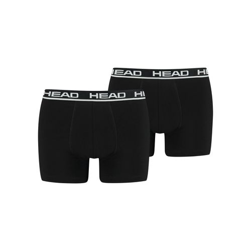 Boxershorts HEAD, Herren, Gr. XL, schwarz, Obermaterial: 95% Baumwolle, 5% Elasthan, unifarben mit Farbeinsatz, körpernah, Unterhosen, mit elastischem Logobund