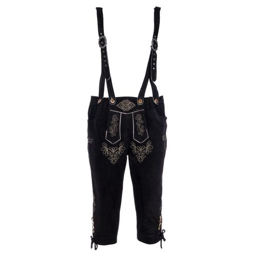 Trachtenhose JCC "PK5NWEBL", Herren, Gr. 70, schwarz, 100% Leder, Hosen Trachtenhose