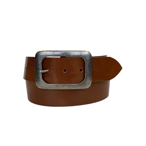 Ledergürtel ANNAMATONI, Damen, Gr. 105, braun (cognac), Leder, modisch,klassisch, Gürtel