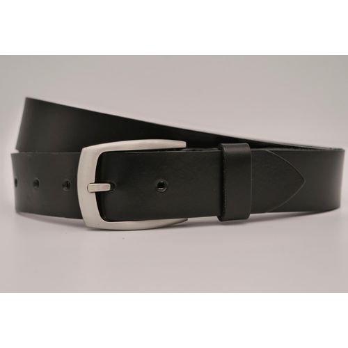 Ledergürtel ANNAMATONI, Damen, Gr. 110, schwarz, Rindsleder, casual, Gürtel, mit silbener Schließe