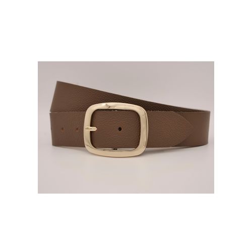 Ledergürtel ANNAMATONI, Damen, Gr. 100, braun, Rindsleder, unifarben, casual, Gürtel, mit goldener Schließe