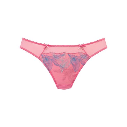 String LASCANA, Damen, Gr. 36/38, bunt (pink, multi), Spitze, Obermaterial: 50% Polyamid, 30% Polyester, 20% Elasthan, Unterhosen, aus Mesh mit hauchzarter Stickerei