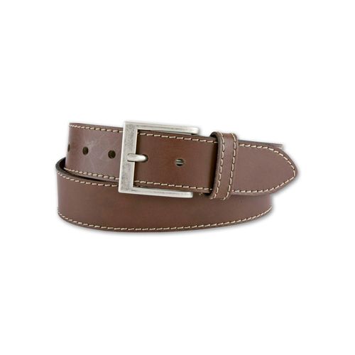 Ledergürtel BERND GÖTZ, Damen, Gr. 90, braun (cognac), Leder, unifarben, casual,modisch, Gürtel, mit genähtem Kantendesign