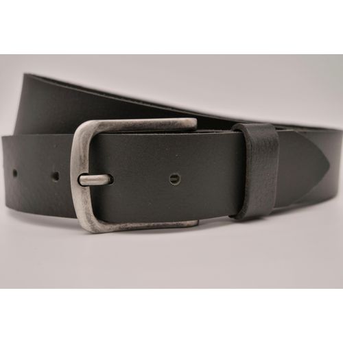 Ledergürtel ANNAMATONI, Damen, Gr. 105, schwarz, Rindsleder, casual, Gürtel, mit silberner Schließe