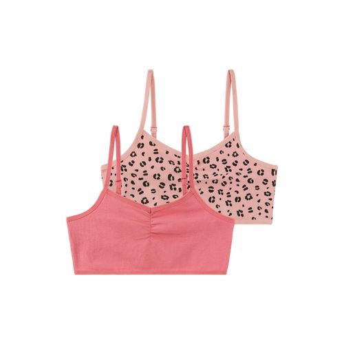 Bustier BUFFALO, Mädchen, Gr. 158/164, N-Gr, aop, mauve, Jersey, Obermaterial: 92% Baumwolle, 8% Elasthan (LYCRA), Basic, körpernah, BHs, mit verstellbaren Trägern