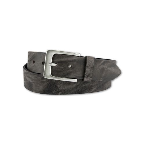 Ledergürtel BERND GÖTZ, Damen, Gr. 80, grau (anthrazit), Leder, unifarben, casual,modisch, Gürtel, mit silberfarbener Schließe