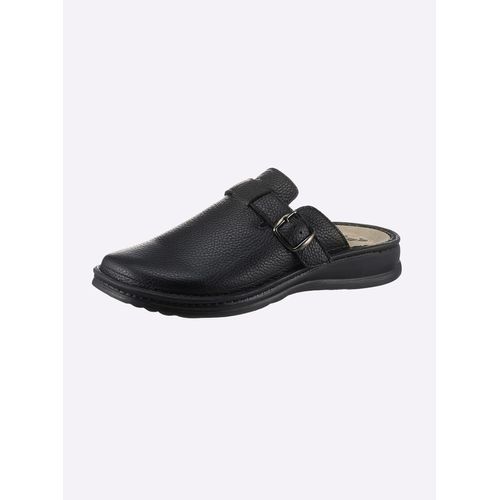 Clog MUBB, Herren, Gr. 44, schwarz, Leder, Glattleder, Basic, Schuhe