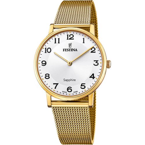 Herrenuhr FESTINA 20022/5 in klassischem Gold.