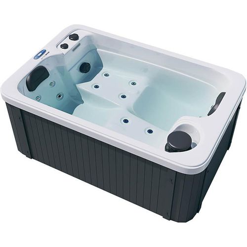 HOME DELUXE Outdoor Whirlpool HORIZON PURE, Maße (L x B x H): 115 x 175 x 70 cm I Whirlpool Badewanne Outdoor Badewanne