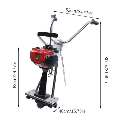 4-Takt Betonrüttler 35.8CC Betonvibrator Betonverdichter Elektrischer Betonzement Vibrationskraft 900W Vibrationsmaschine mit Stoppschalter für Häusern Tunneln Brücken