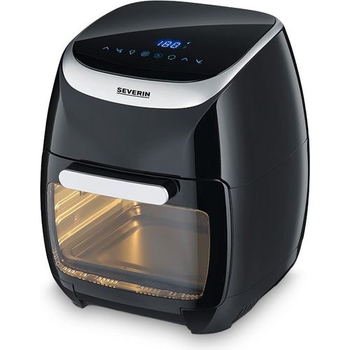Heißluftfritteuse XXL 11L SEVERIN Multi 2000W Fritteuse Airfryer FR 2446 FR 2446 aus Kunststoff, schwarzsilber Fritteuse Ohne Fett Heißluftfritteuse Airfryer Fritteuse