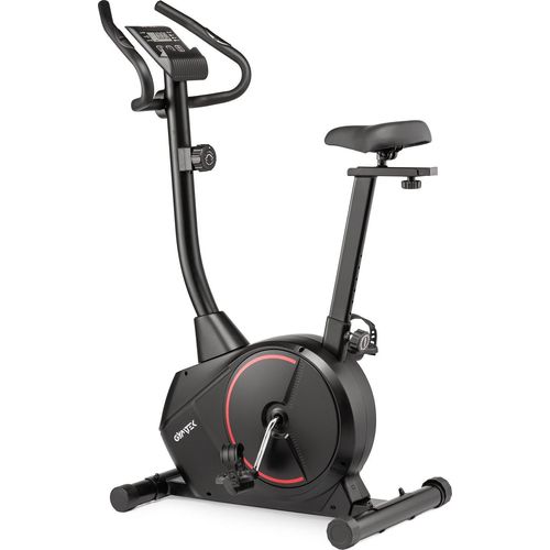 Gymtek® Magnetischer Heimtrainer, Fahrrad für Zuhause - bis 135kg - 8 Widerstandsstufen, 9kg Schwungmasse - LCD Display - für Home Gym Fitness