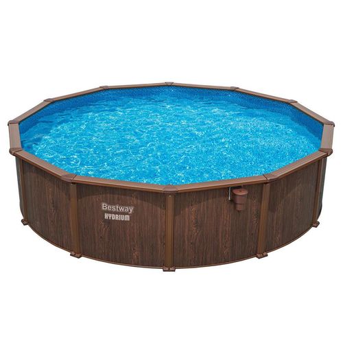 Bestway Pool , Dunkelbraun , Kunststoff, Metall , Kreise , 132 cm , Freizeit, Pools und Wasserspaß, Pools, Aufstellpools