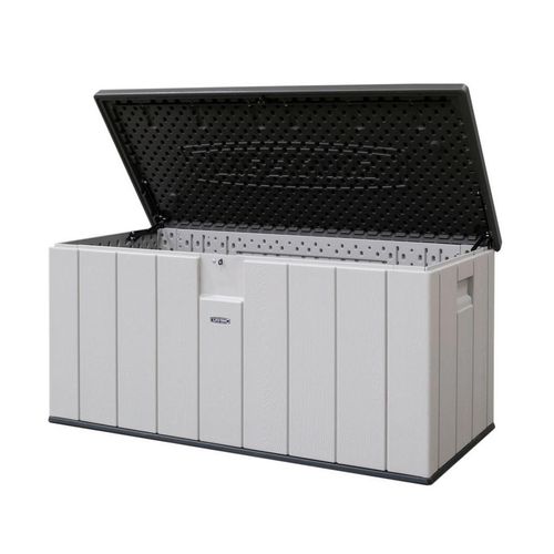 Ambia Garden Kissenbox , Grau , Kunststoff , 151x69x72 cm , UV-beständig, wetterbeständig, wartungsfrei, Gasdruckfeder , Aufbewahrung & Schutzhüllen,