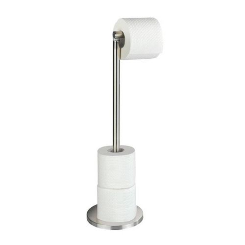 Wenko Toilettenpapierhalter 2In1 , Edelstahl , Metall , 21x55x17 cm , Badezimmer, WC Ausstattung, Toilettenpapierhalter