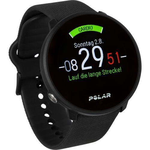 Polar Unite Black S-L Silikonarmband mit Dornschließe