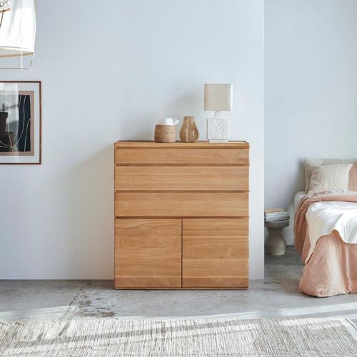 Hochkommode Nino aus massivem Teakholz Image