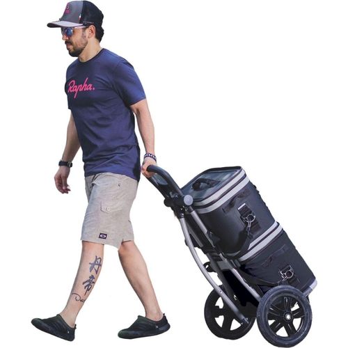 Fahrrad Einkaufstrolley - Fahrrad Trolley - Fahrradanhänger - Outdoor Trolley - B-Tourist Picnic Bag L + XL - mit Kühltaschen 20 + 30 Liter - Picnic Trolley - Kühlbox mit bis zu 68h Kühlung - Red Loon by Bellelli