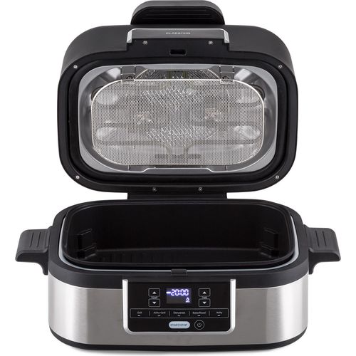 Klarstein 2-in-1 Heißluftfritteuse mit Grill, Airfryer mit Schnellaufheizung 1500W, XL Heissluftfritteuse, Luft Fritteuse zum Frittieren, Heißluftfritteuse + Zubehör, Grillplatte, Frittierkorb, 5L