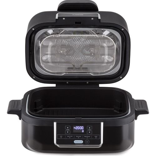Klarstein 2-in-1 Heißluftfritteuse mit Grill, Airfryer mit Schnellaufheizung 1500W, XL Heissluftfritteuse, Luft Fritteuse zum Frittieren, Heißluftfritteuse + Zubehör, Grillplatte, Frittierkorb, 5L