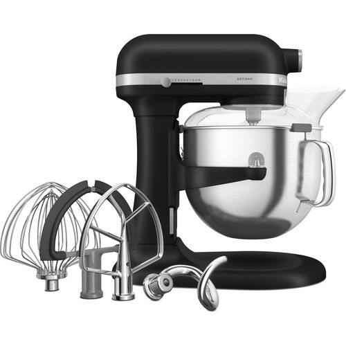KitchenAid 5KSM70SHXEBM, Standmixer, Schwarz, Schlagen, Kneten, Mixen, 1,09 m, 6,6 l, Leiter