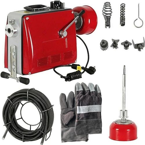 Mucola Rohrreinigungsmaschine 500W Hochdruck Rohr-Reiniger 16mm Rohrreinigungsgerät Rohrreiniger Abflussreiniger