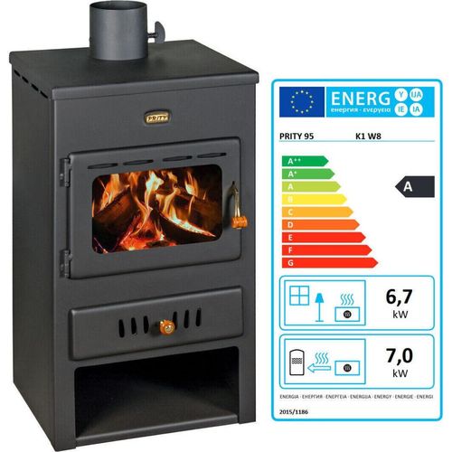 Holzofen, Wassermantel, Kamin, hinterer Kessel, Prity K1 W8