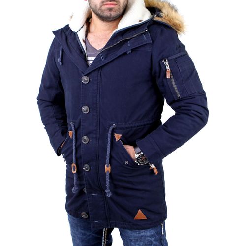 VSCT Herren Clubwear Luxury Parker Winter Mantel Jacke V-5800342 Navy M