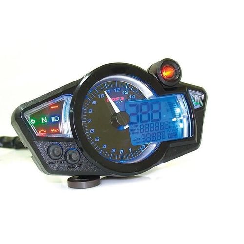 Multifunktions-Tachometer Koso RX1N GP Style schwarz-blau