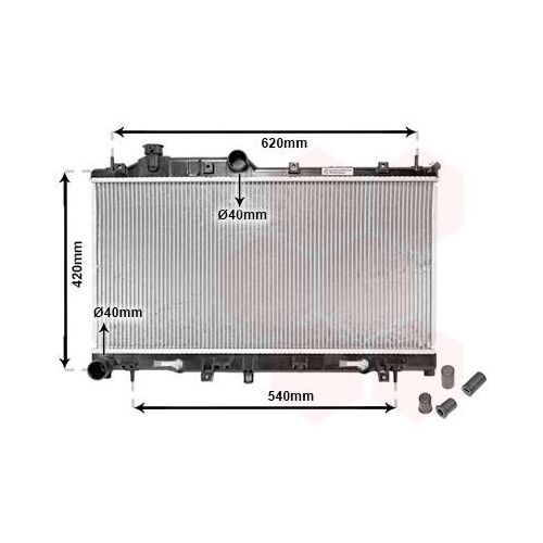 Kühler, Motorkühlung *** IR PLUS *** von VAN Wezel mit Zubehör (51002066) Wärmetauscher Kühlung Motorkühler