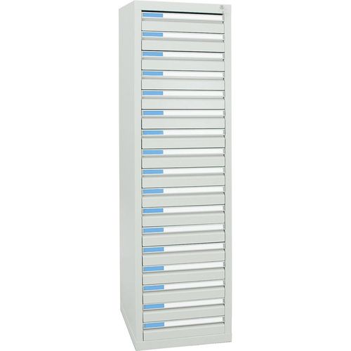 Stumpf Schubladenschrank Serie ESTA, 17 Schubladen lichtgrau (17x100mm)
