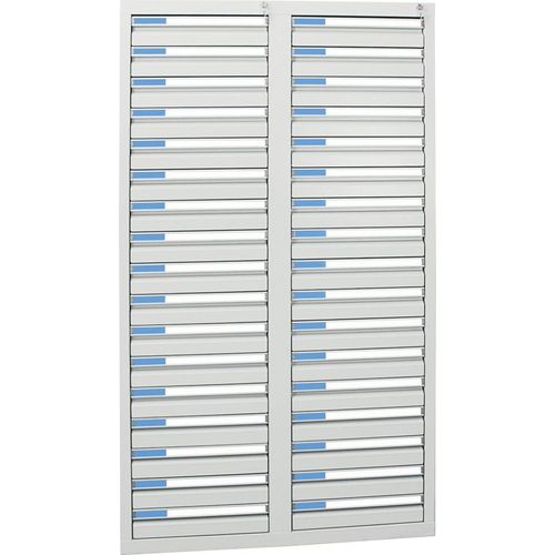 Stumpf Schubladenschrank Serie ESTA, 34 Schubladen lichtgrau (34x100mm)
