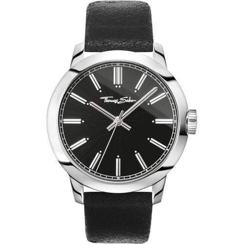 THOMAS SABO Herren Uhr Armbanduhr Rebel at Heart WA0312-203-203-46 MM Leder