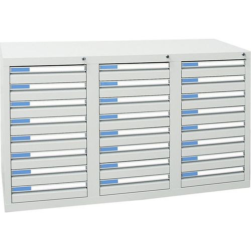 Stumpf Schubladenschrank Serie ESTA, 24 Schubladen lichtgrau (24x100mm)