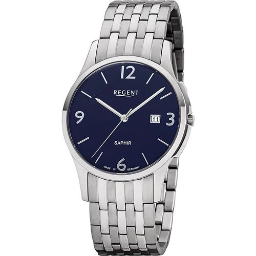 Regent Metall Herren Uhr GM-1616 Analog Armbanduhr silber Metallarmband D2URGM1616