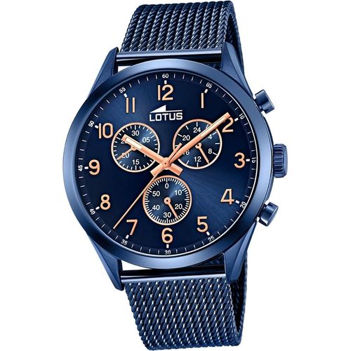 Lotus Edelstahl Herren Uhr Armbanduhr blau Sport Minimalist D2UL18638/1