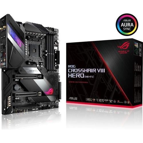 ASUS ROG Crosshair VIII Hero (WI-FI) - Motherboard - ATX - Socket AM4 - AMD X570 Chipsatz - USB-C Gen2, USB 3.2 Gen 1, USB 3.2 Gen 2 - Bluetooth, Gigabit LAN, 2.5 Gigabit LAN, Wi-Fi - HD Audio (8-Kanal)