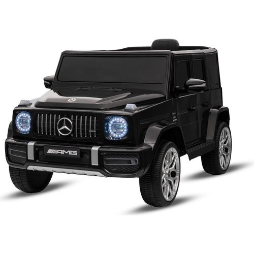Elektrisches Kinderauto Mercedes G Neu, Schwarz, Original lizenziert, Batteriebetrieben, Öffnende Türen, Einzelsitz, 2x Motor, Lithiumbatterie, 2,4 GHz Fernbedienung, Hinterradfederung, Sanftes Anfahren
