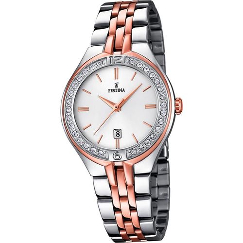 Festina Damen Uhr Edelstahlarmband silber rosegold D2UF16868/2