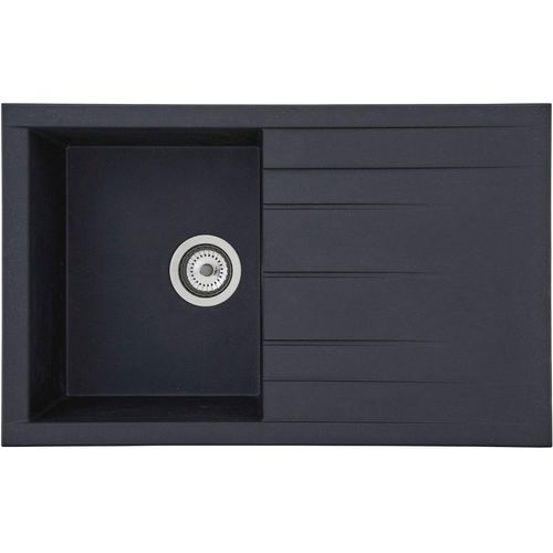 Küchenspüle Einbauspüle Spüle Granit Mineralite 80 x 50 Schwarz Respekta Houston