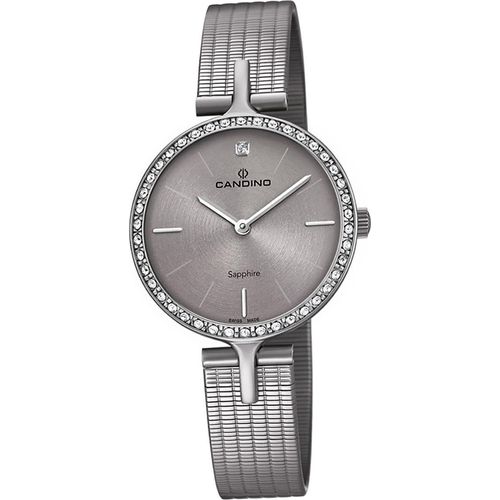 Candino Elegance Edelstahl Damen Uhr C4647/1 Armband-Uhr Analog grau D2UC4647/1